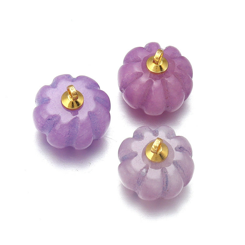 Cuentas de calabaza de calabaza de agate de 5pcs/paquete de aventurina verde